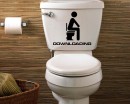 Loading Bathroom Wall Decal Closestool Sticker Modern Vinyl Wall Decals